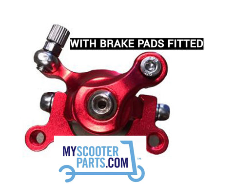 Brake caliper to suit Mercane widewheel pro front brake caliper with pads fitted ready to go.