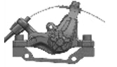 MERCANE MX60 BRAKE CALLIPER  REAR CABLE TYPE PADS INCLUDED GENUINE PART myscooterparts.com